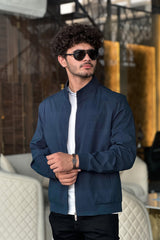 Authentic ColorBlock Men's Imported Light Weight Jacket In Navy Blue