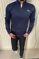 Pma Blaster Strength Training Men Zipper Upper In Navy Blue