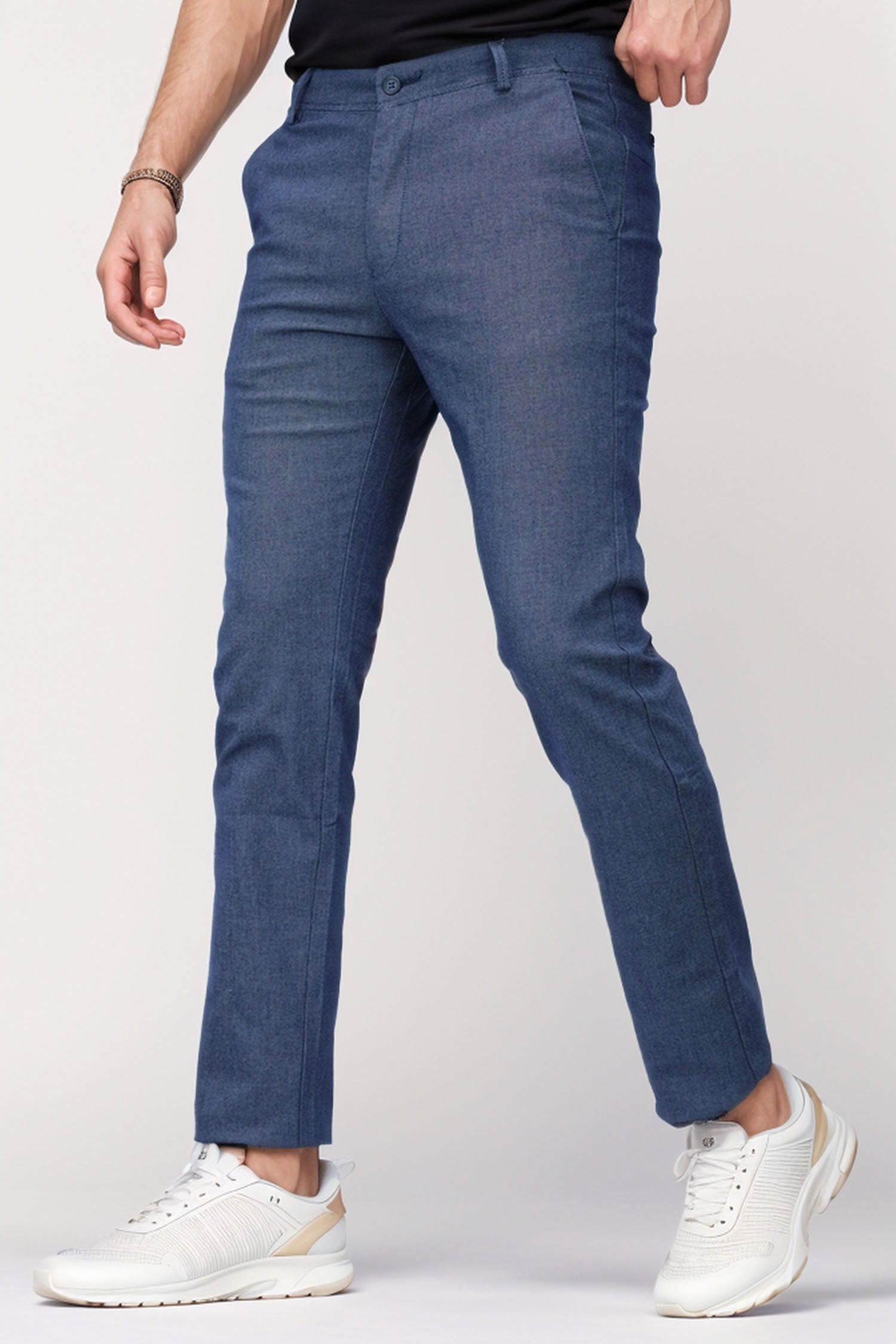 Self Texture Men's Slim fit Cotton Pant