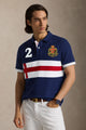 Plo Rph Lauren Panel Motive Men's Polo Shirt In Navy Blue