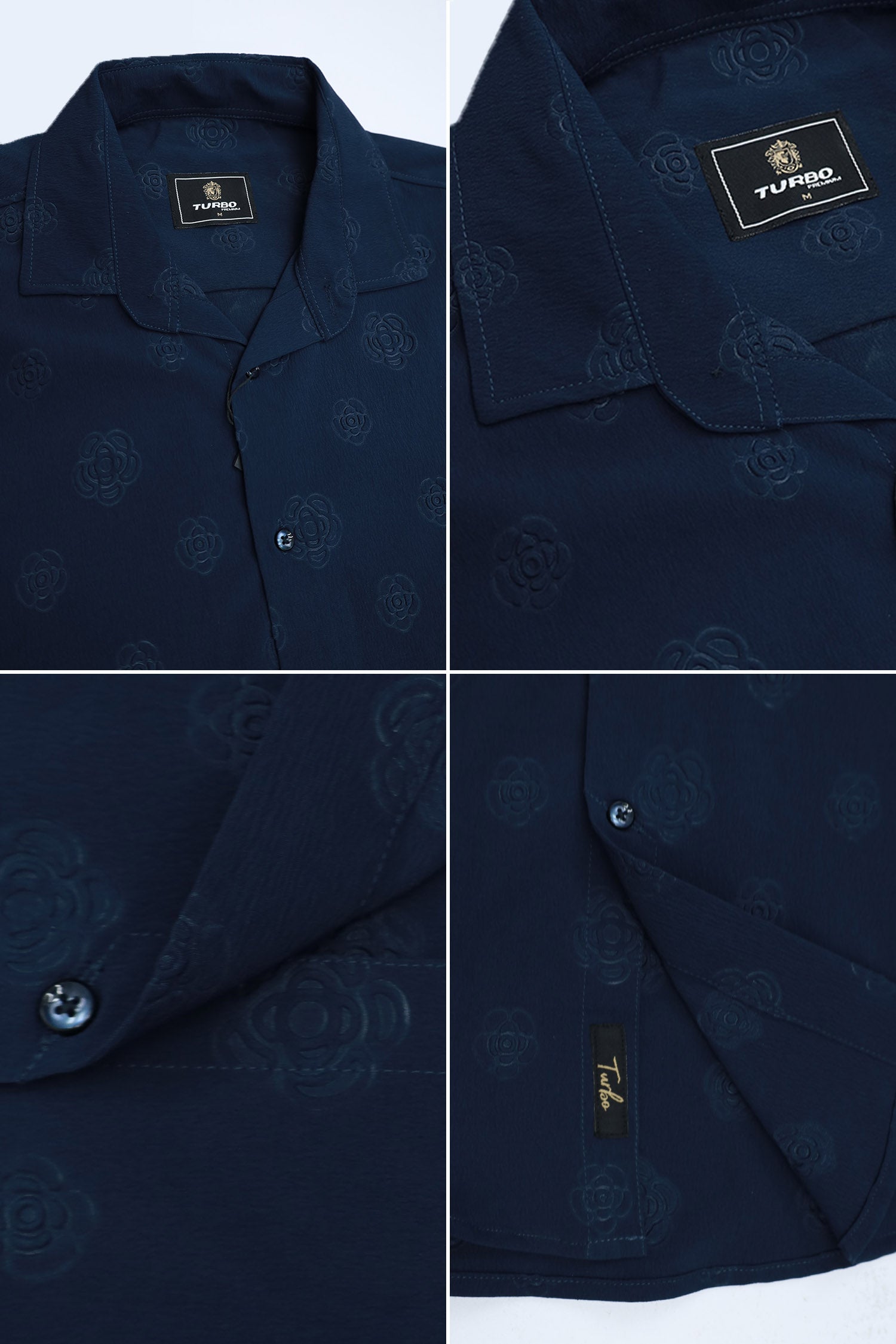Embossed Floral All Over Casual Shirt