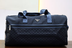 Armni Imported Embossed Front Pocket Travel bag in Navy Blue