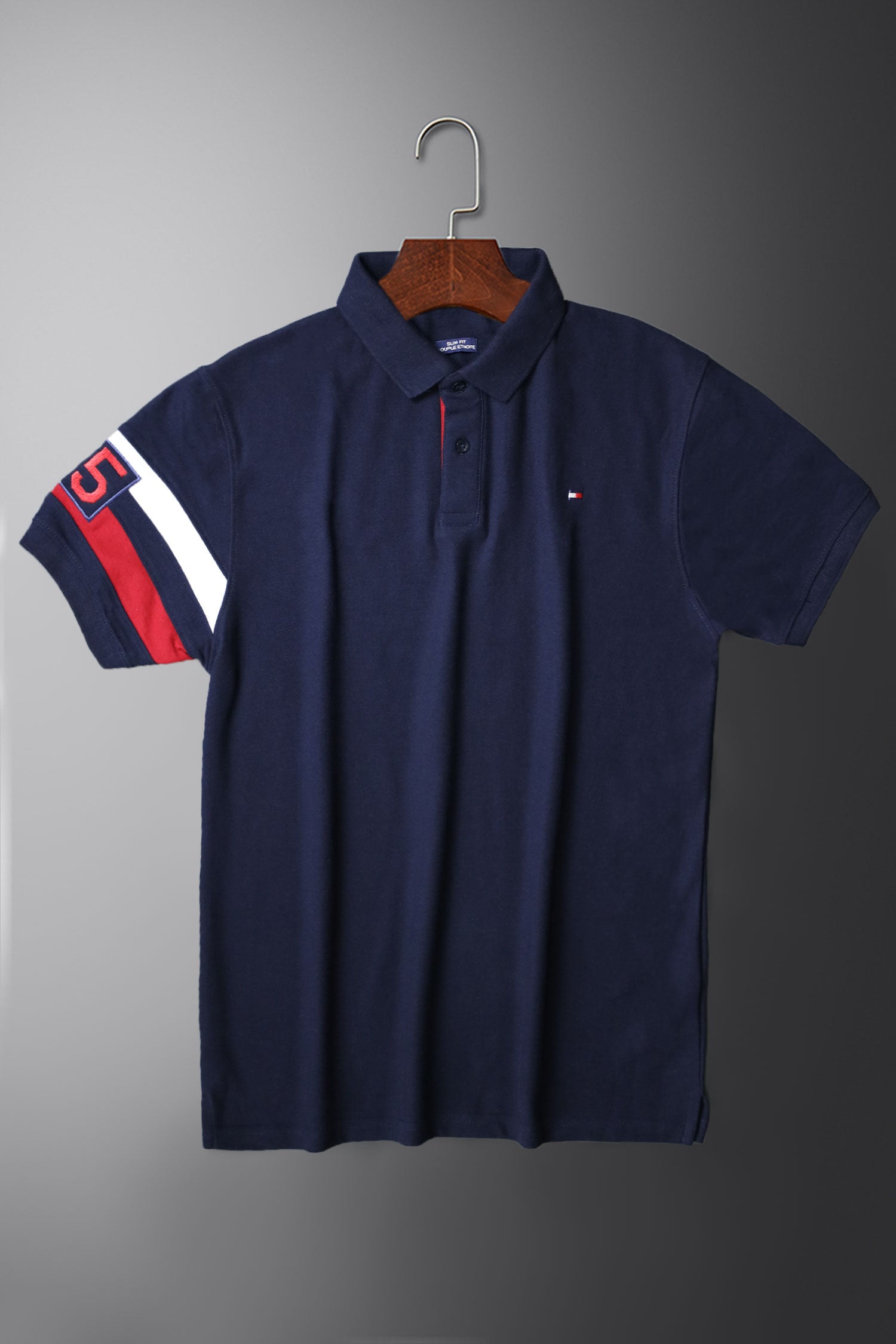 Tmy Hlfgr Monotype Flag Arm Men's Polo Shirt