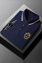 Imitation Premium Men's Polo Shirt In Navy Blue