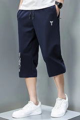 TRB Design Front Logo Print Men Shorts