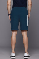 Turbo Trackside Triple Stripe Big Size Dry-Fit Men's Shorts In Navy Blue