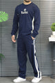 Turbo Knitted Side Panel Round Neck Men's Co-Ord Set