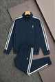 Polo Pony Style Side Stripe Men's Co-Ord Set In Navy Blue