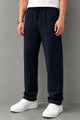 Turbo Side Tapes Loose Bottom Trouser In Navy Blue