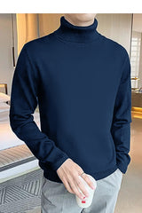 Turtleneck Cashmere High Neck In Navy Blue