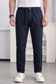 Men's Self Texture Straigt Fit Slim-Fit Trouser