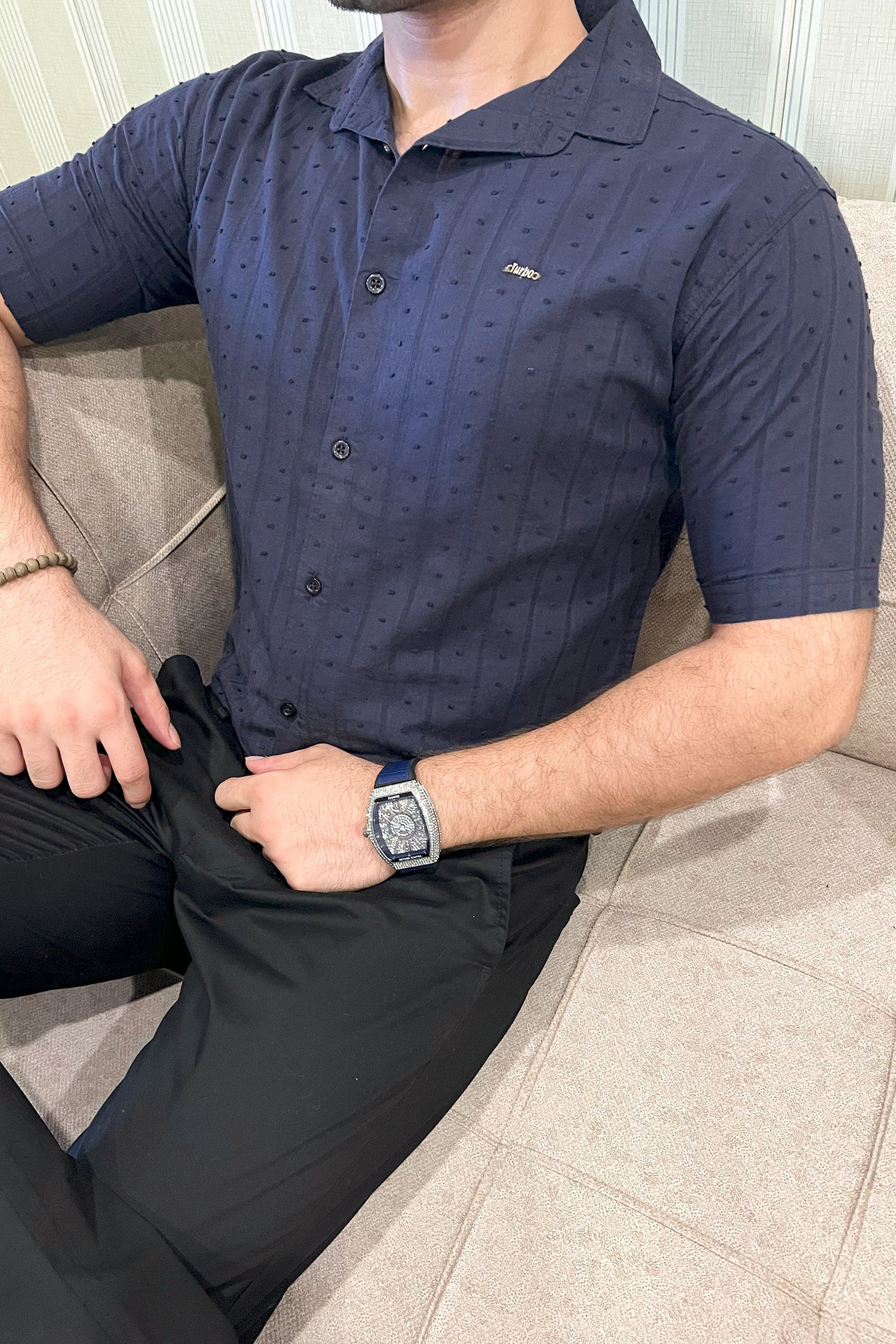 Turbo Puff Clasic Thread Casual Shirt