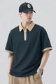 Turbo Zip-Up Neckline Design Men's Polo T-Shirt