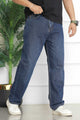 Turbo Loose Fit Relaxed Denim Jeans In Navy Blue