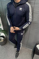Adds Contrast Triple-Stripe Hooded Men's Co-Ord Set