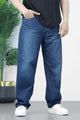 Turbo Denim Classic Design Baggy Jeans In Navy Blue