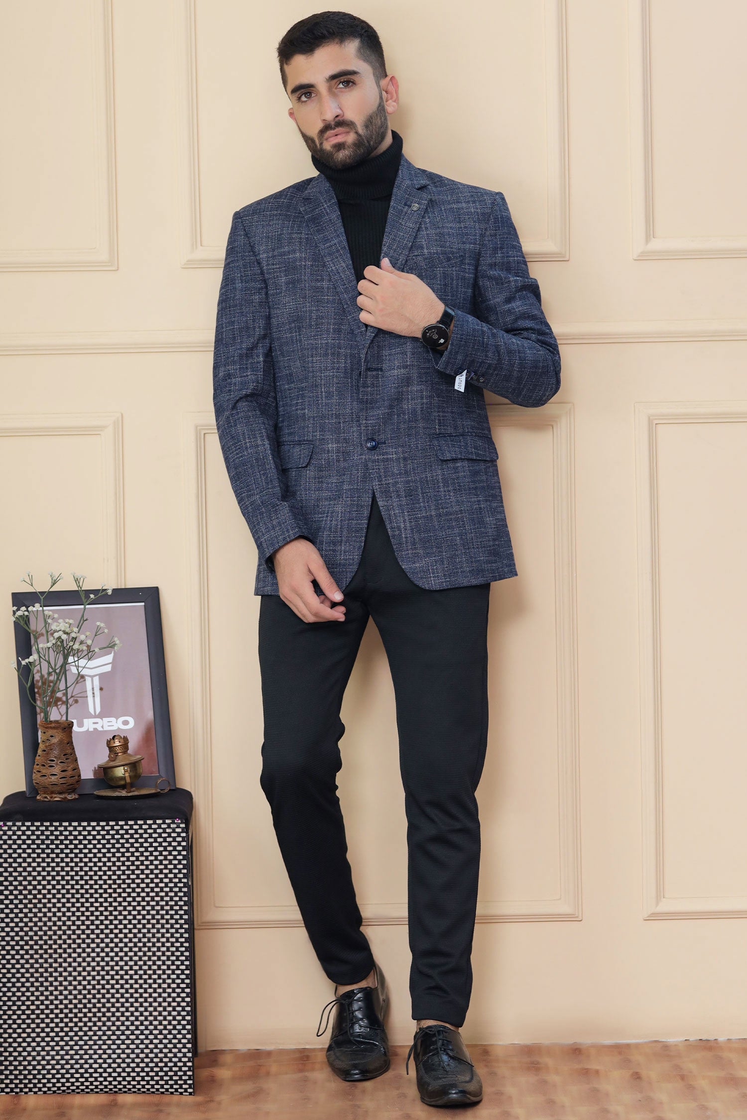 Classic Rich Ember Tone Mens Casual Blazer