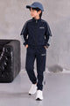 Adds Classic-Retro Lining Zipper Kid's Co-Ord Set