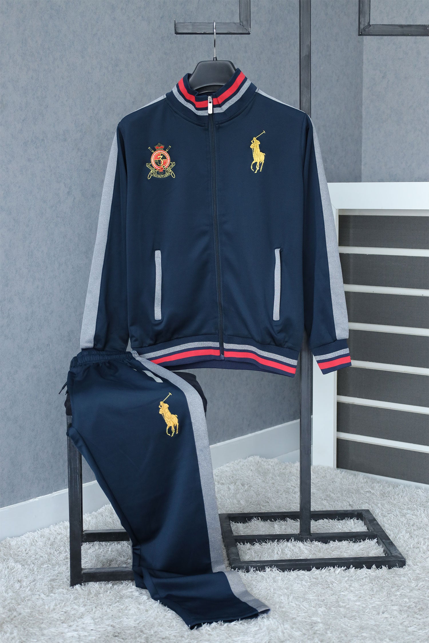 Rph Lurn Polo Sportswear Men Zipper Tracksuit