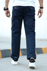 Turbo Loose Bottom Cargo Trouser Navy Blue