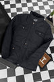 Button Placket Motif Imported Puffer Jacket