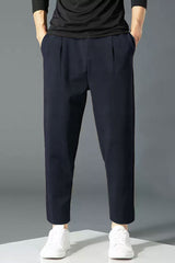 Turbo High Rise Pleated Waffle Pattern Loose Bottom Trouser