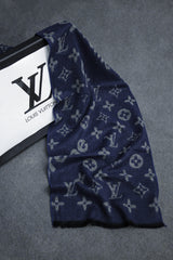 Luis Vten x Suprme Iconic Premium Wool Men Mufflers In Navy Blue