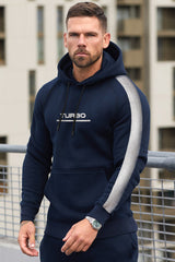 Turbo Panel Stripe Warm Fleece Hoodie