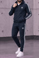 Adds Contrast Triple-Stripe Hooded Men's Co-Ord Set