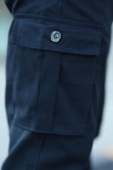 Turbo Loose Bottom Cargo Trouser Navy Blue