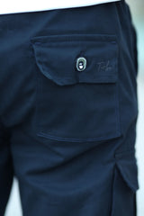 Turbo Loose Bottom Cargo Trouser Navy Blue