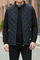 Diamond Quilted Heritage Vest Imported Men's Gilet In Navy Blue