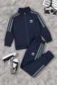 Adds Classic-Retro Mock Neck Zipper Kid's Co-Ord Set