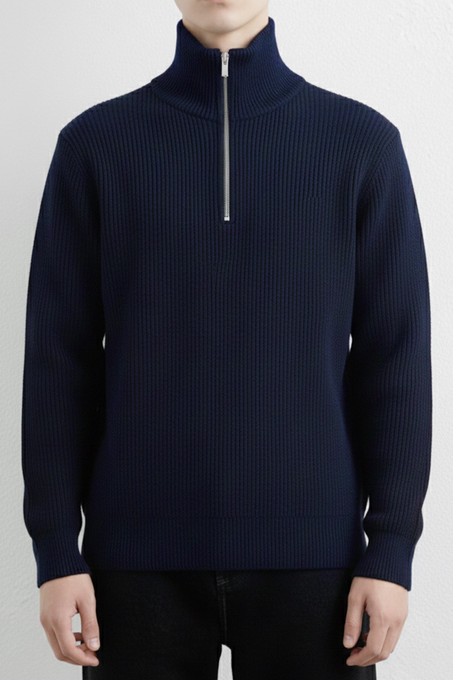 Turbo merino quarter zip Imported Men's Sweater