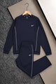 Nke Active-Wear Piping Men's Co-Ord Set In Navy Blue