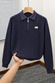 Armni Fine-Knit Collared Zipper Imported Men's Jumper Sweater