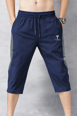 Turbo Panel Reflector Slub Dry-FiT Shorts in Navy Blue