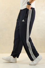 Adds Loose Bottom Zip Style Imported Sportswear Trouser in Navy Blue