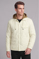 Wind Breaker Hooded Imported Puffer Jacket In Off White