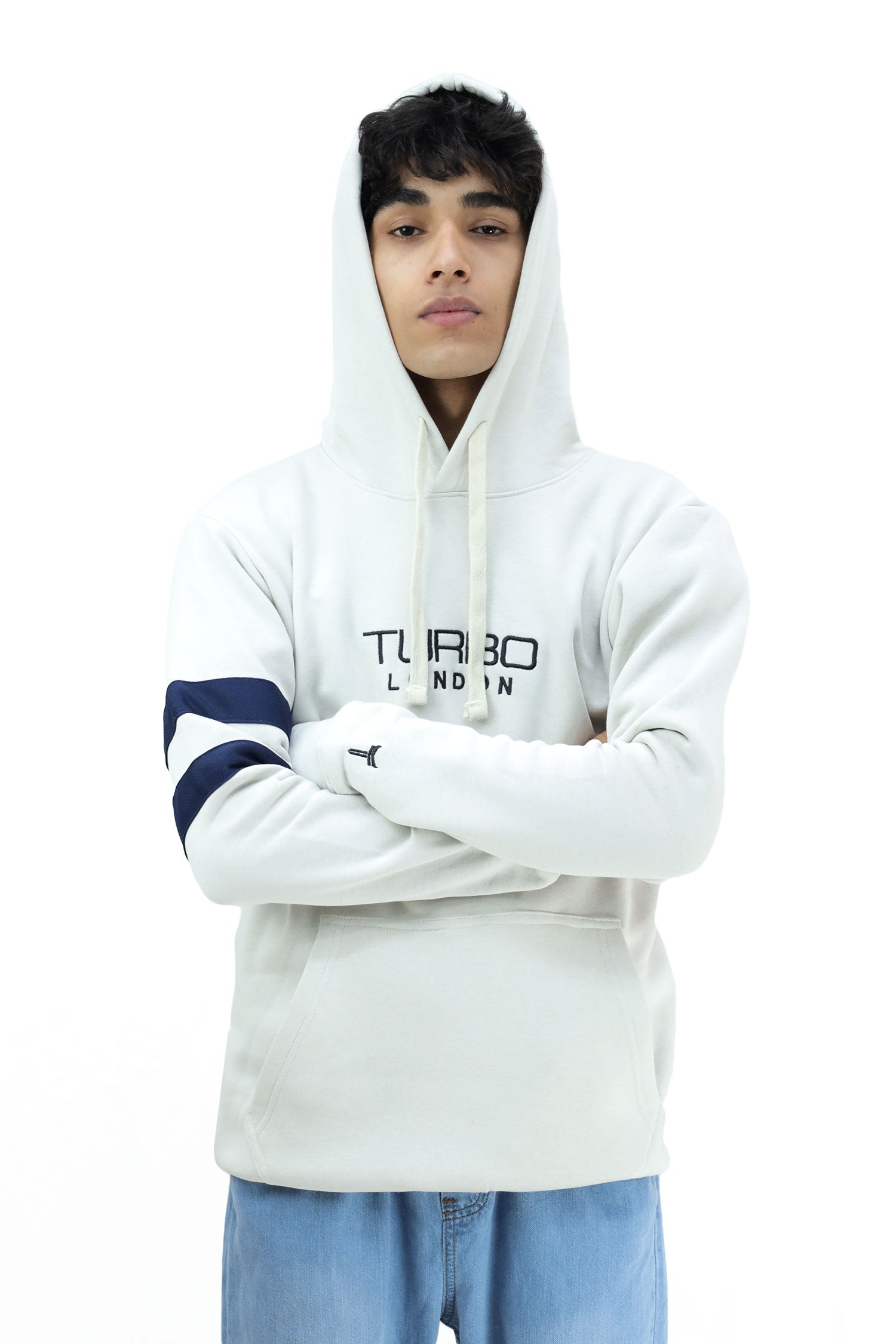 Turbo Elbow Panel Stripe Fleece Hoodie