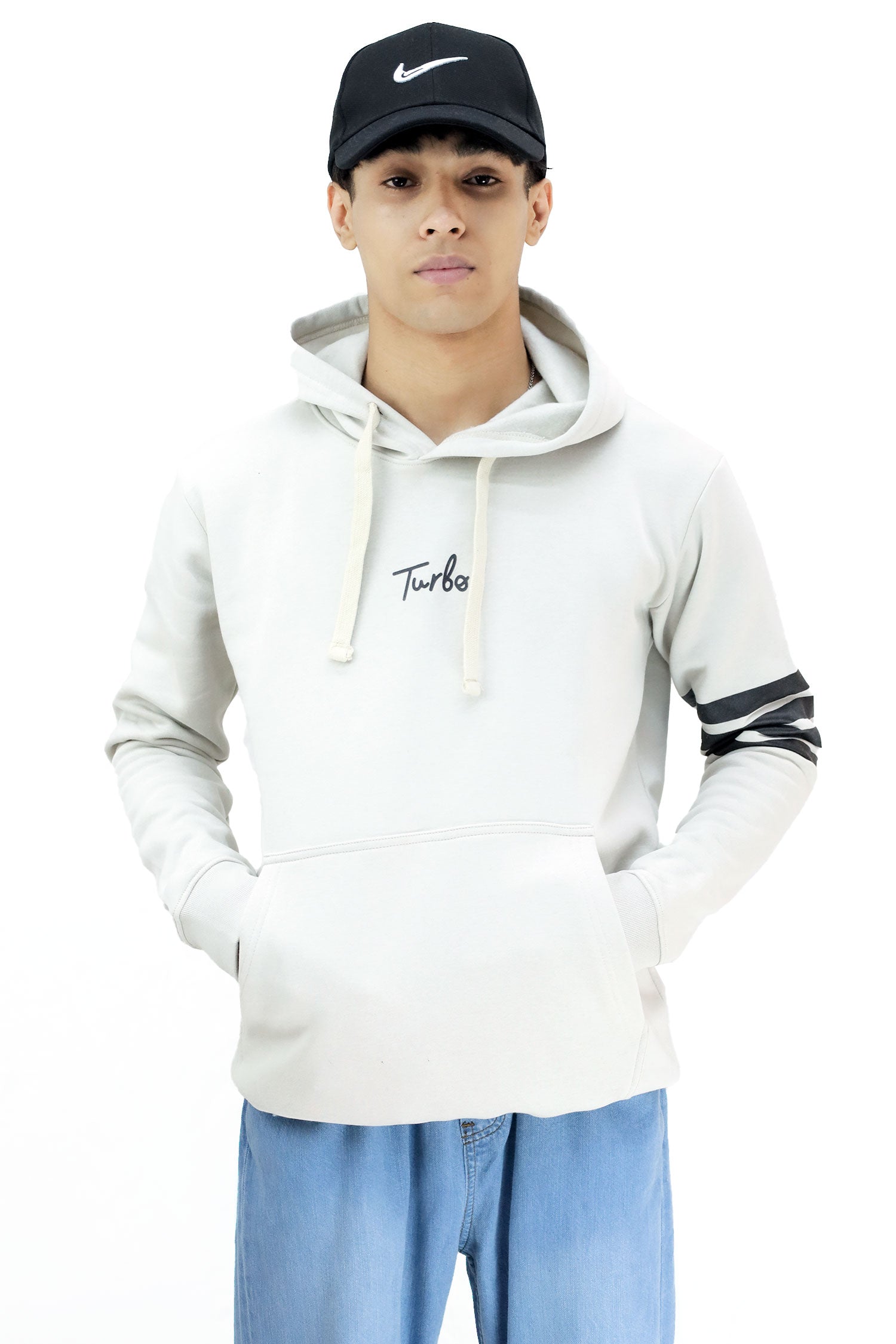 Turbo Arm Stripe Fleece Hoodie