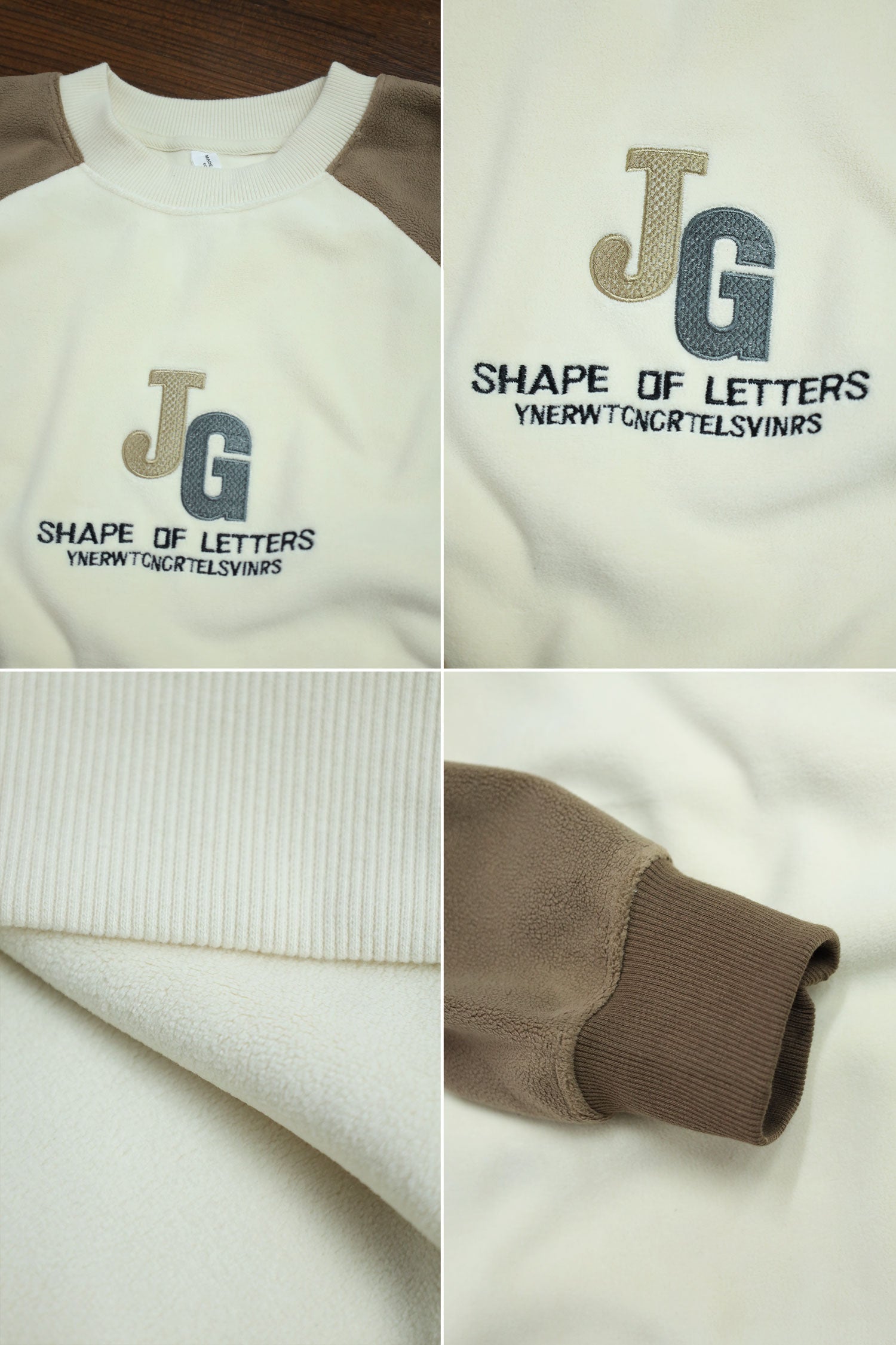 Shape Of Letters Round Neck Imported Men's Sweatshirt