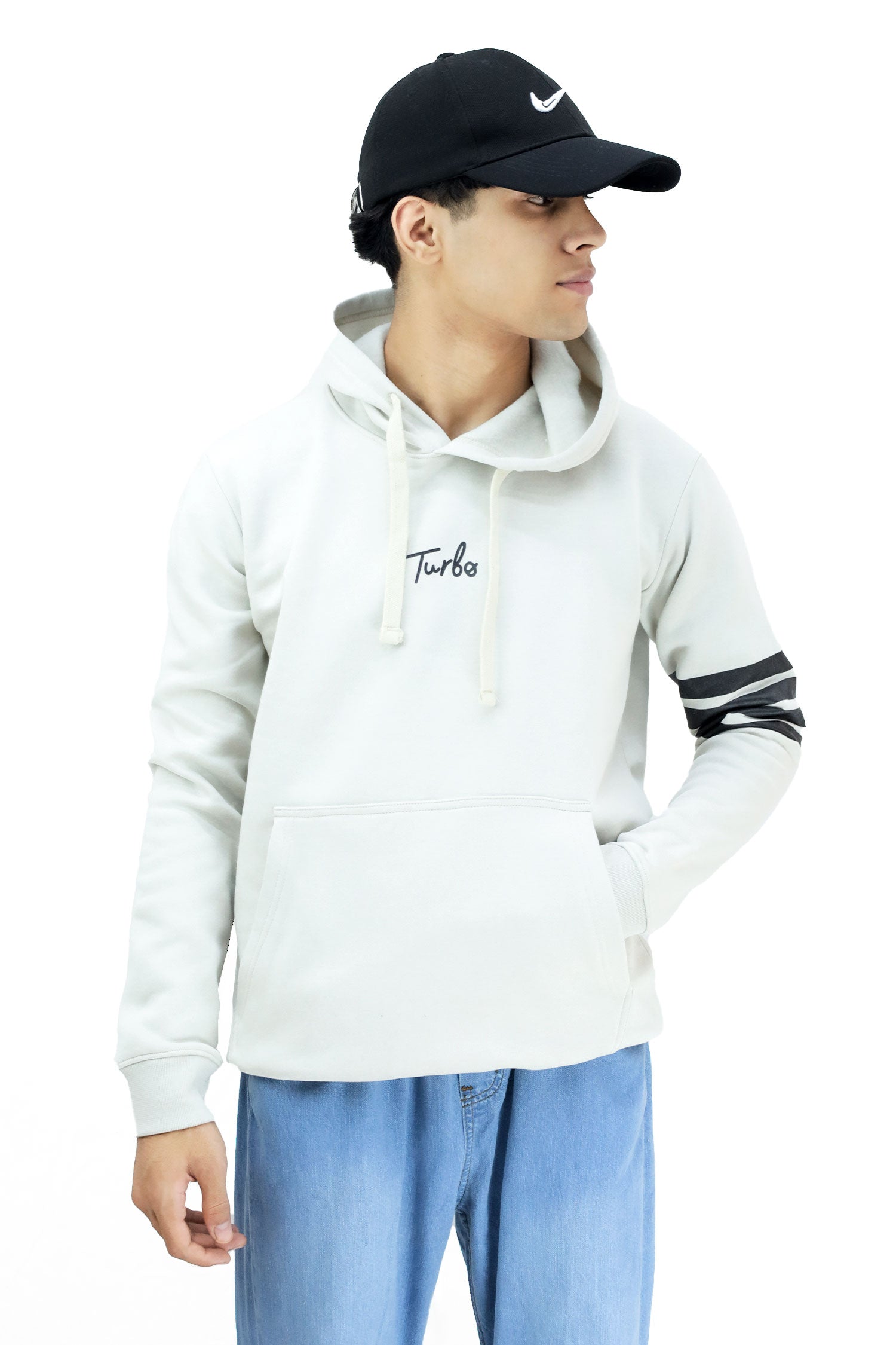 Turbo Arm Stripe Fleece Hoodie