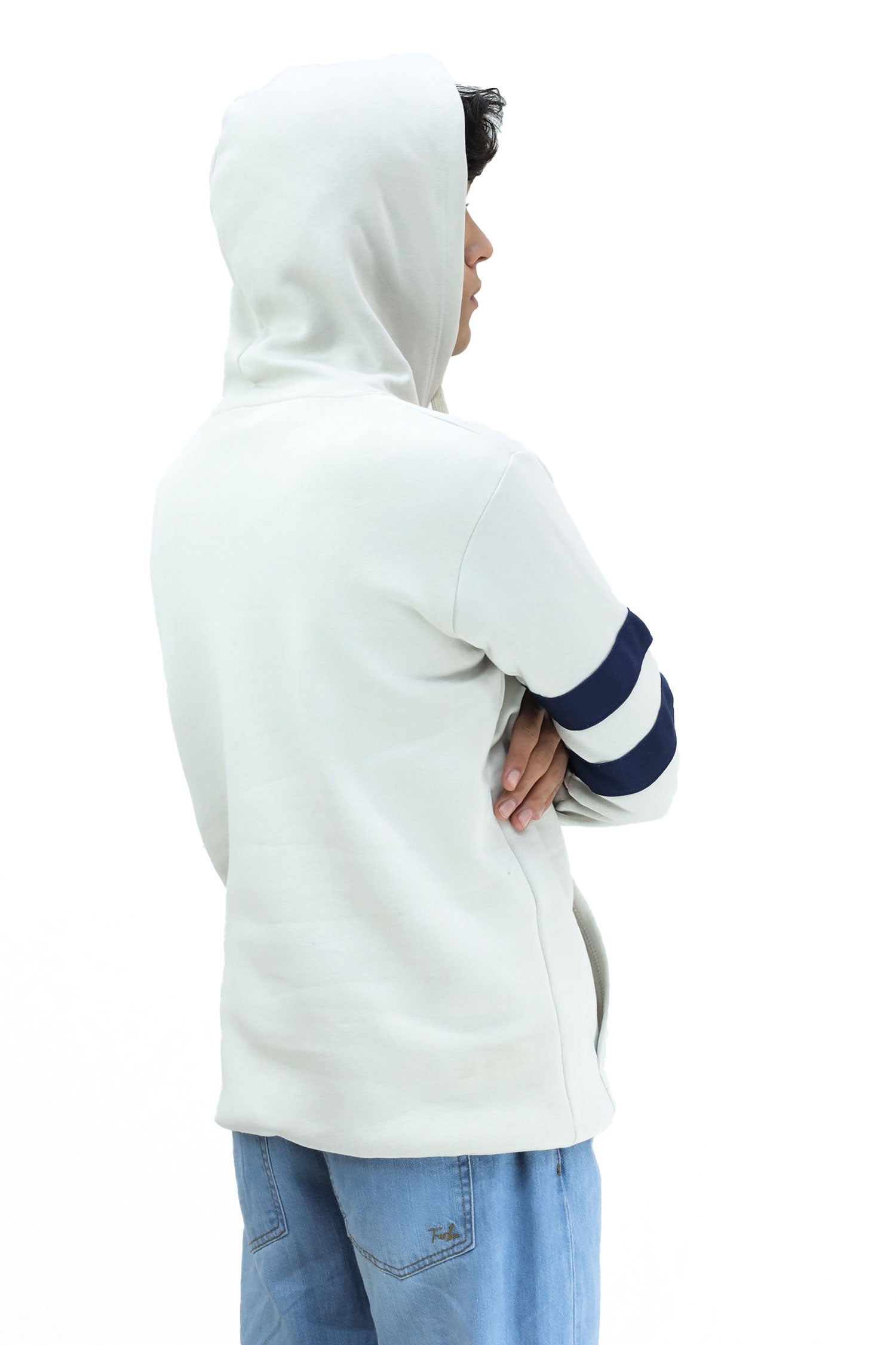 Turbo Elbow Panel Stripe Fleece Hoodie