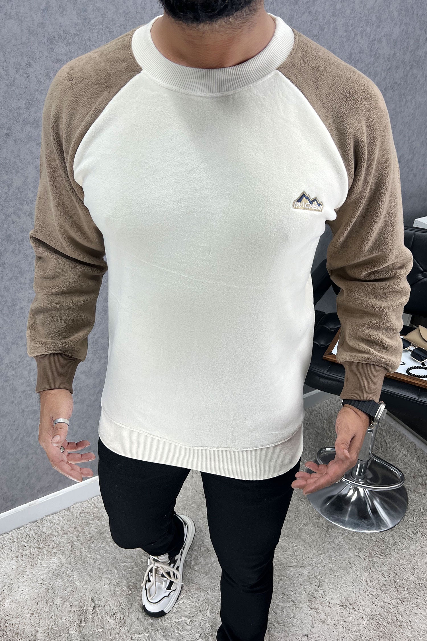 Down Shoulder Style Imported Men's Sweatshirt