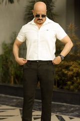 Turbo Creamline Striped Comfort Casual Shirt In Off White