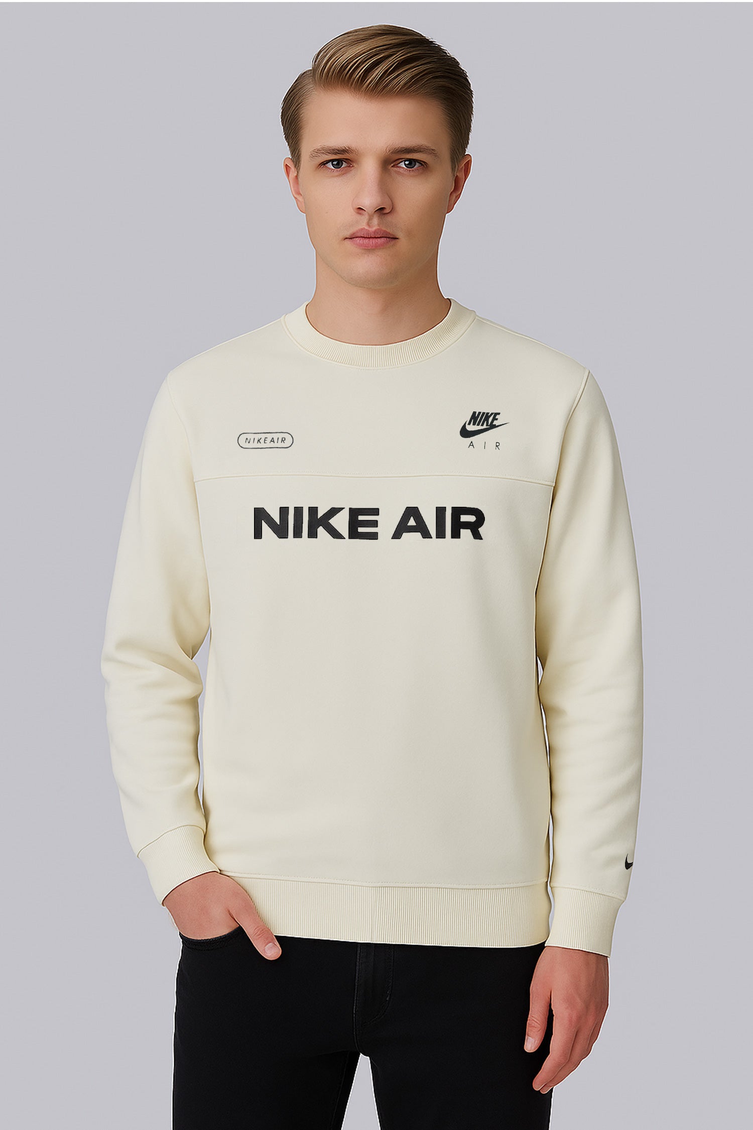 Nke Air Brushed Back Round Neck Imported Men's Sweatshirt