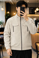 Turbo Light-Weight Bain Style Imported Suede Leather Jacket In Off White