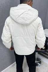 Belt Cliped Zipper Pocket Padded Imported Puffer Jacket