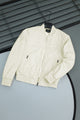 Hexagon Printing Imported Light Weight Jacket In Off White